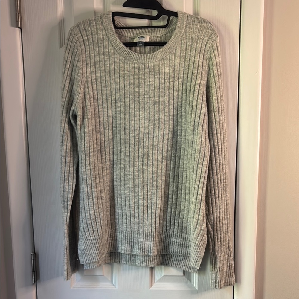 Old Navy Gray Ribbed Sweater - Medium